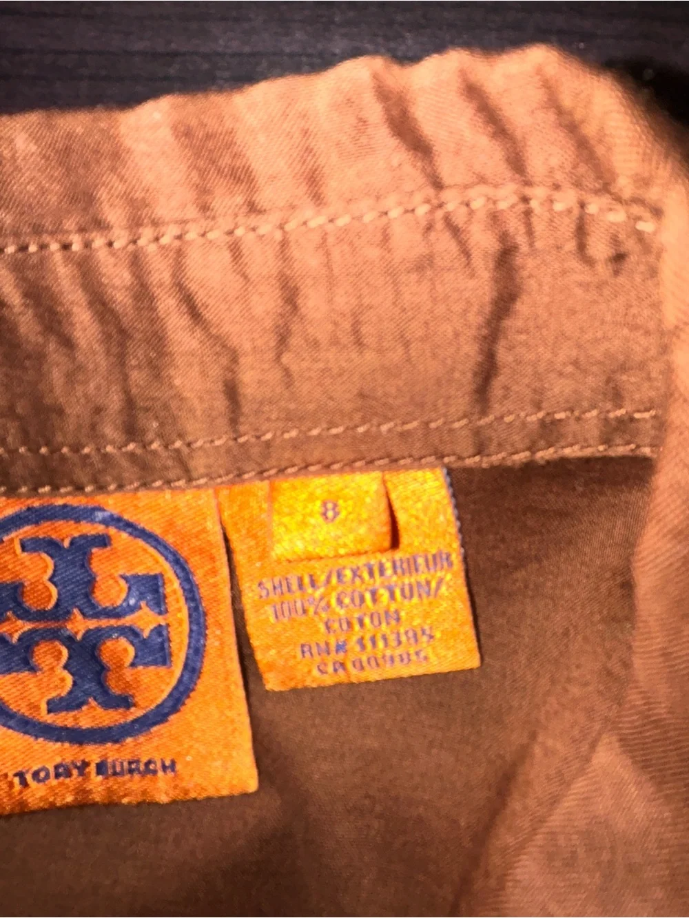 Tory Burch Brigitte Military Utility Blouse women’s size 8